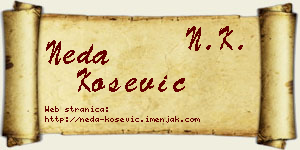 Neda Košević vizit kartica